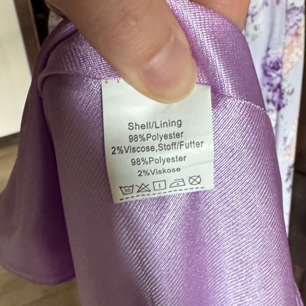 Grace Karin Lavender Floral Dress - Picture 7 of 7